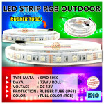 LED Strip Brilux SMD 5050 Mata Besar Full Color | IP 68 - Outdoor (Rubber Tube)